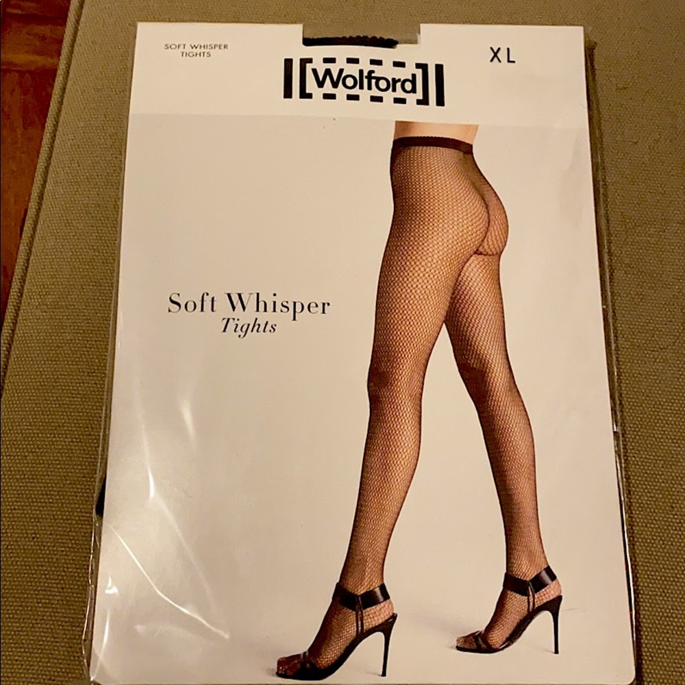 NWT- Wolford “whisper” net tights in black XL🖤